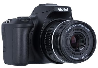 Rollei Powerflex10X – 10x Optischer Zoom, 8 Fotomodi, Bis zu 64 MP, Ausklappbarer Blitz, 4K-Videoaufnahmen & Smartphone App