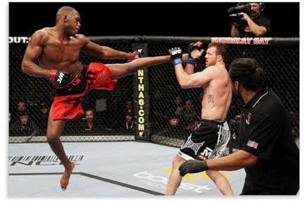 QEWSAR Jon Jones Kampf-Poster, Wandkunst, Leinwandbild, Wohnzimmer-Dekoration, Zuhause, 30 x 45 cm