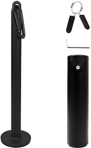Topfinder Loading Pin, Olympic Weight Plates Lifting Pin 1 and 2 inch with Carabiner, 25mm Barbell Clip, Olympic Adapter Sleeve