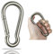 2 Pcs Large Stainless Steel Spring Snap Hook Carabiner, Heavy Duty Carabiner Clip for Outdoor