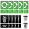 10 Pcs Recycling Bin Stickers Self Adhesive - 155 x 105 mm General Waste Stickers Waterproof Labels Removable Mixed Recycling and General Waste Signs for Outdoor, Kitchen and Office