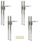 KMERCE Design Möbelfüße Metall, 4pcs Schrankfüsse, Kommodenfüße, Sofa füße, Füße für möbel,Tischbeine für Couch, TV-Schrank, Bettfuß,Mit Schrauben+Anti-Rutsch Stummschaltbasis (Silber, 18CM)