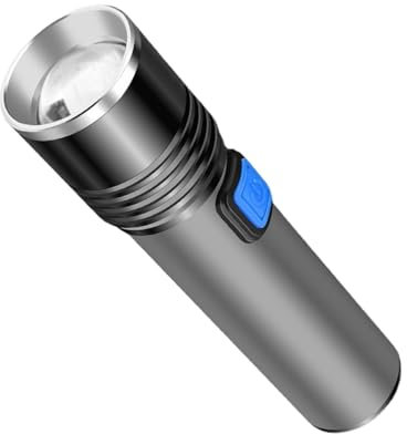 Riaisttd Lampe de poche UV – 365 nm puissante lampe de poche avec zoom télescopique, idéale pour l'urine de chien, la détection des taches et la détection d'agents fluorescents, lumière noire portable