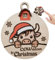 Hölzerne -Countdown-Uhr, Hochlandkuh, Weihnachtsuhr-Schild, Countdown-Weihnachtskalender für Weihnachtsbaum, Hochlandkuh, Weihnachts-Countdown-Ornament für Zuhause von fice pa-rty Dekoration