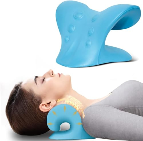 Wohnson EU Neck Stretcher For Neck pain,Neck and Shoulder Relaxer, Neck Hump Pillow for Muscle Relax, Neck Cloud Pain Relief - Cervical Neck Traction Device For Muscle Relax And TMJ Pain Relief