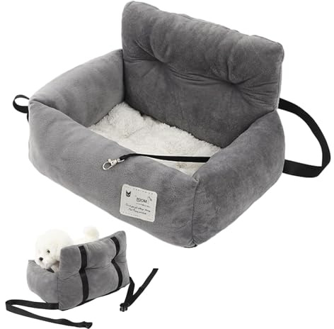 Hunde Autositz Für Kleine/Mittlere Hunde Wasserdichter Und Waschbarer Hunde Autositz Hundesitz Auto Rückbank Hundebett Auto Hundekorb Ansteckbare Leine Für Autositz Hund