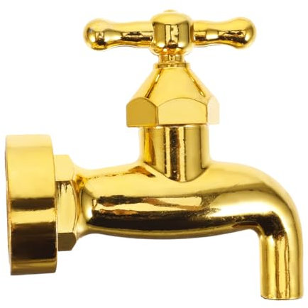 SEWOART Unsichtbarer Fließender Wasserhahn Für Gartenbrunnen Magische DIY Wasserfontäne Für Teiche Und Wasserwände Goldfarbene Ausführung Für Außenbereiche