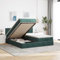 MOBCANT Ottoman-Bett mit Matratzen, Polsterbett Bettsystem Betten Doppelbett Geeignet für Wohnungen Schlafzimmer Schulen Gästezimmer Dunkelgrün 200x200 cm Samt