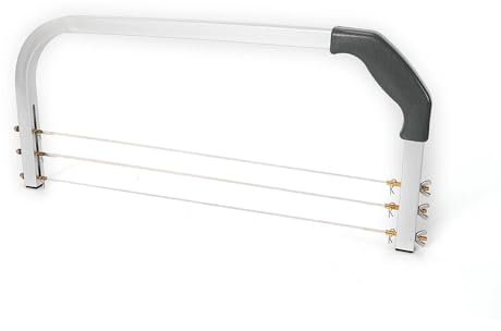 CHERIPOLI 3 Drähte Edelstahl Tortenbodenschneider, Tortensäge Tortenschneider, Tortenschichten Tortenbodenteiler, Präzises Schneidewerkzeug, für gleichmäßige