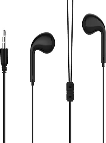 GEEKRIA Headphones for Roku Remote, 3.5mm Wired In Ear Headphone Compatible with Roku Voice Remote Pro, Ultra Remote, Hear Your Favorite Movies and TV Shows (Black / 6.6 FT)