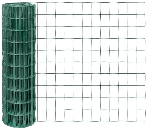 VOSS.garden 25m Gitterzaun 100cm Premium Maschendrahtzaun 100x75mm Gartenzaun Grün Wetterfest Punktgeschweißt