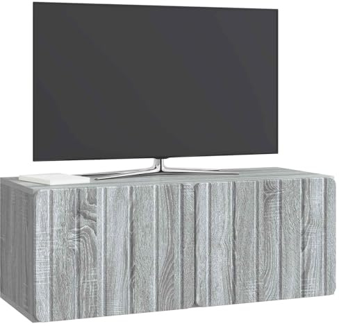 vidaXL Wandmontierter TV-Schrank Graues Sonoma 78,5 x 31 x 30 cm, Wohzimmer, rechteckiger, moderner Wandschrank, stylischer TV-Ständer, viel Stauraum für Dein Zuhause