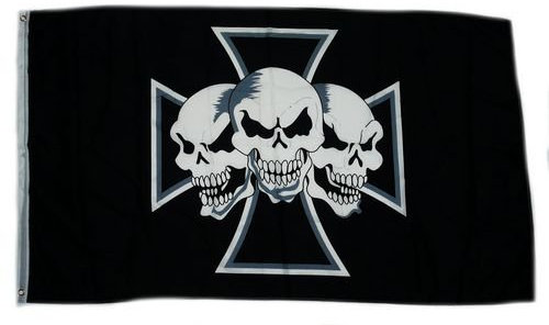 Fahne/Flagge Eisernes Kreuz Totenköpfe 90 x 150 cm