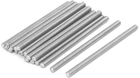 sourcing map 20 Stück Gewindestangen M5x90mm Edelstahl 304 Gewindestift Metrischem Vollgewinde Bar Gewindestäbe für Befestigung CNC-Werkzeugmaschinen 3D-Drucker Industrie Geräte
