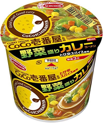 Coco Ichibanya Vegetable Curry Ramen Mini 40g×12 Cup Instant Noodles Japan