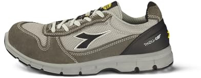 Utility Diadora, Scarpe Antinfortunistiche Unisex, RUN TEXT LOW S1PS FO SR ESD, colore CASTLE ROCK /ALLUMINIUM, taglia 40