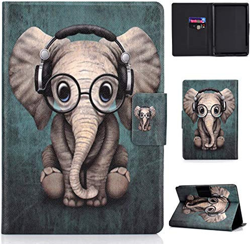 Case for Amazon Kindle 10th Generation 2019, Folio Smart Cover Leather Case with Auto Sleep Wake Feature fit All-New Amazon Kindle 10th Generation 2019 Release Elephant