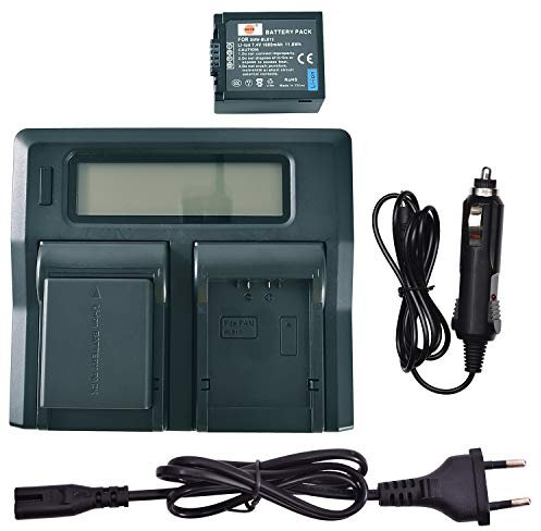 2-Pack DSTE® Ersatz Akku DMW-BLB13E + LCD Dual EU Ladegerät Compatible für Panasonic DMW-BLB13 DMW-BLB13GK Lumix DMC-G1 DMC-G2 DMC-G10 DMC-GF1 DMC-GH1 Kamera