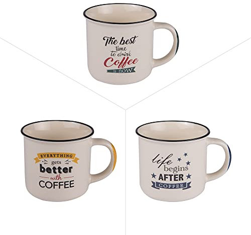 Trend'up - Taza de zinc 35 cl (paquete de 3)