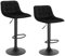 WOLTU 2er-Set Barhocker Küchenstuhl Barstuhl mit Rückenlehne und Einstellgriff, höhenverstellbar & 360° drehbar, Tresenhocker Bar Hocker aus hochwertigem Samt und Metall, Schwarz