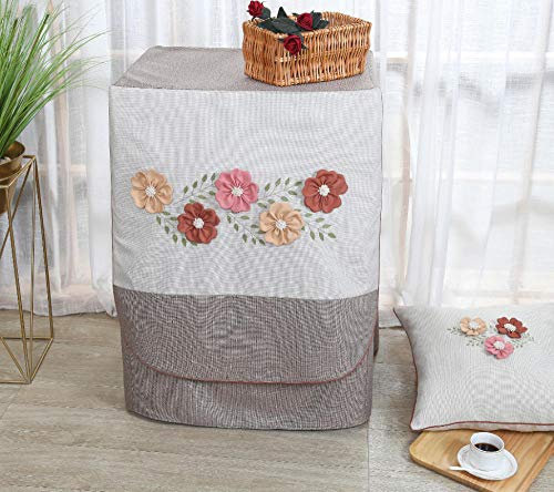 Coprilavatrice Da Esterno Copertura & Copertura Lavatrice Impermeabile E Antipolvere Multi-Size Adatto Per Asciugatrice Lavatrice (Cinque Piccoli Fiori(L65*W60*H85Cm))