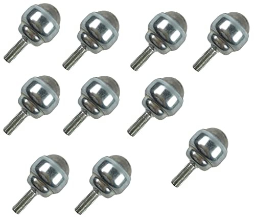 Telituny Kugelrollen, 10 Stück Mini Lenkrollen Aus Kohlenstoffstahl Möbel Kugelgelenkrollen Universalräder für Home Office Getriebe Möbel Rollstuhl Möbelwartung Reparatur