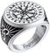 FaithHeart personalisierter Damen Herren Vegvisir Fingerring Vintag Kompass Fingerring Retro Skandinavischer Ring mit Geschenkebox für Weihnachten Geburtstag