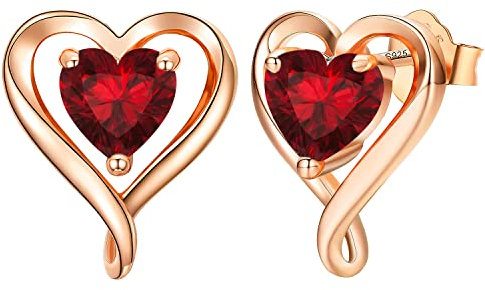 LAVUMO Ohrringe Silber 925 Rosegold Gold Damen Ohrstecker Set Geschenke für Frauen Freundin Mama Beste Freundin Mutter Oma zum Geburtstag Valentinstag Weihnachten Schmuck Damen