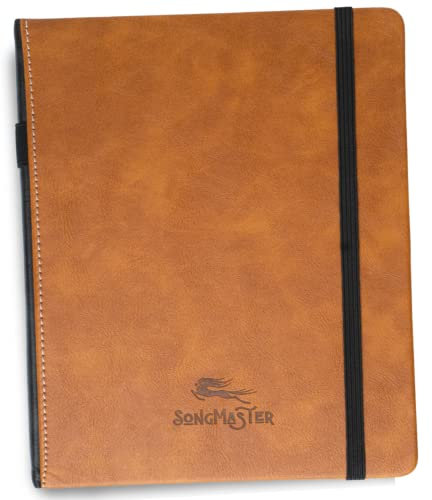 Songmaster Deluxe Songwriting-Tagebuch (21,6 x 27,9 cm) • Crazy Horse veganes Leder • Hardcover blanko Notenblatt • 180 Seiten Lyric Notebook • 150 kostenlose iVideosongs Lektionen