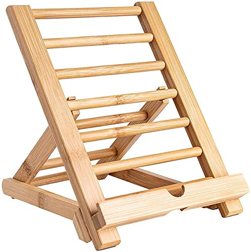 FadyDail Support de Tablette et de téléphone Portable en Bambou pour Bureau, pour iPhone, iPad, tablettes et Tous Les téléphones (Grande Taille)