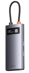 Baseus Hub 4 en 1 Metal Gleam Series, USB-C a 3X USB 3.0 + Ethernet RJ45