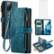 Asuwish Coque pour Samsung Galaxy S20 FE 5G Portefeuille avec Verre Trempé et Porte Carte Chaine PU Cuir à Clapet Étui Housse Support S20FE 4G S20FE5G S 20 Fan Edition Téléphone Case Femme Homme Bleu