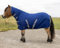QHP Fleecedecke Abschwitzdecke Shetty Halsteil (90 cm, blau)
