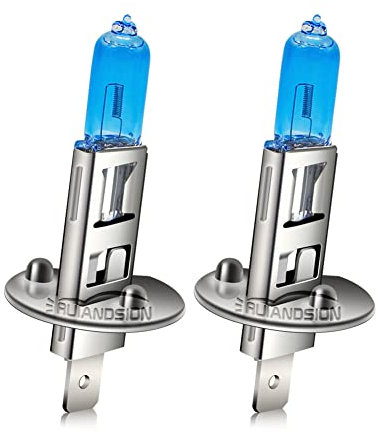 Ruiandsion 2 Stück H1 Halogen Scheinwerfer Birne Nebelscheinwerfer 100W 12V Xenon Weiß 6000K 64150 12258 Glühbirnen