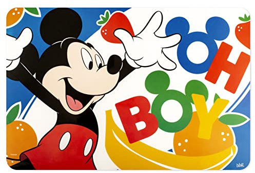 Home Lulabi Disney Mickey Happytime Lot de 12 sets de table en polypropylène, 45 x 30 cm