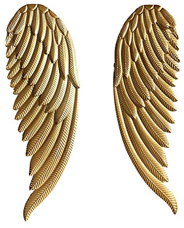 Arte da Parete in Metallo con Ali d'Angelo da 35 Pollici, Scultura da Parete con Ali d'oro, Decorazione da Parete per la casa con Ali sospese, per Soggiorno Camera da Letto