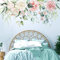 VePret Flowers Leaves Wall Decals Peel and Stick, Large Hanging Floral Leaf Vinyl Wall Stickers, Removable Vine Home Decor Art for Bedroom Living Room Classroom Office