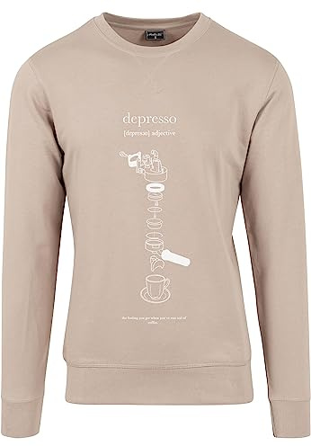 Mister Tee Herren Sweatshirt Depresso Crewneck darksand L
