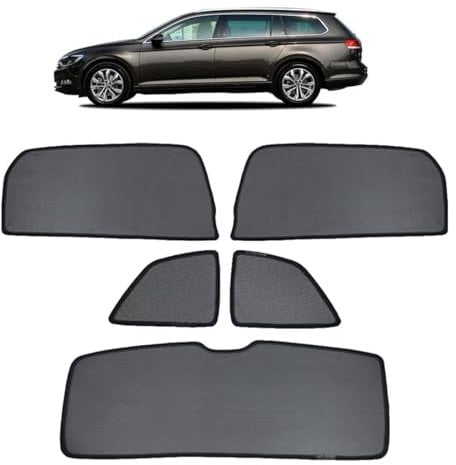 Sonnenschutz Auto Vorhang mit Magneten für Passat B8 Variant 2016-2022 UV Schutz Seitenscheiben Fenster Sonnenblende Sonnenschutz Zubehör Für Baby Schwarz
