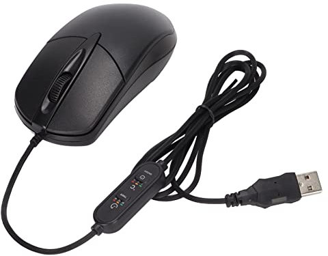 Vikye USB-Computermaus, 3 Stufen Einstellbar, 1600 DPI, Kabelgebundene USB-Maus, Beheizte Plug-and-Play-Gaming-Maus, Passend für Laptop, PC, Computer