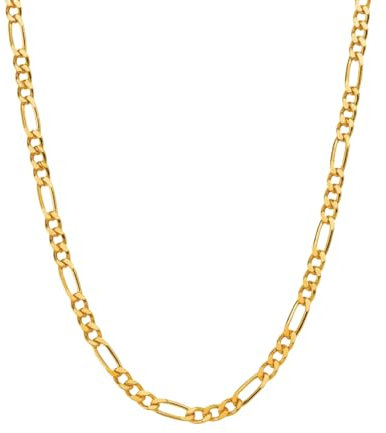 Engelsinn® Luxury Goldkette 585 14 Karat Echtgold Gold Ketten Figaro 40cm - 55cm Herren Damen, inkl. Geschenkbox (45 cm | 1,55 mm)