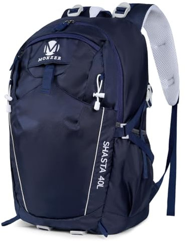 mokzer Wanderrucksack 40 Liter Camping Sportrucksack Wasserdicht Multifunktionaler Reiserucksack Bergsport Rucksack für Männer und Frauen Regenschutz Rucksack, Marineblau
