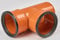 110MM Orange Underground Pipe Fittings, Push Fit Fittings Elbow, Tee, Rest Bend, Couplers, Y Branch, Bottle Gully, Rooding Eye, Low Back P Trap (Double Socket Straight Tee)
