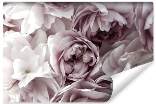 Muralo Fototapete Vlies 3D, Pastellfarbene, Blumen, Kunstdruck - 300x210 cm | Beeindruckendes 3D-Design, hochauflösender Druck - ideal für Wohnzimmer und Schlafzimmer, Ein außergewöhnliches Raumerlebnis