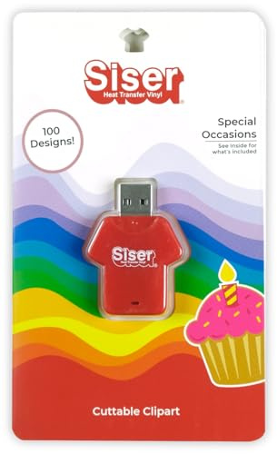 Siser USB-Stick - Special Occasions Theme USB-Stick mit 100 Grafiken, sowohl mehrfarbig als auch einfarbig, , in verschiedenen Dateiformaten vorhanden