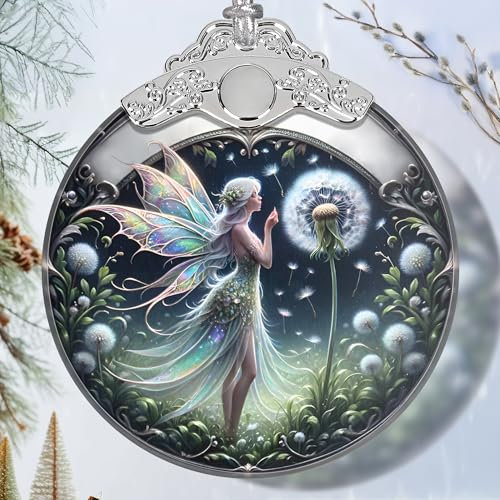 Buntglas Pusteblume Fee Weihnachten Ornament - Urlaub Home Decor - Baumschmuck - Geschenk Austausch Geschenkideen