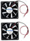 JZK 2 mini ventiladores de refrigeración silenciosos de 80 x 80 x 15 mm, 2 pines CC 12 V con cables, ventilador de refrigeración pequeño 8015 de 80 mm, ventilador de CC sin escobillas de 8 cm, 12 V,