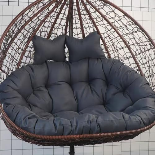 Hängesessel Kissen, Twin Sitzkissen Hängesessel 2 Personen, Ultra Dick Anti-Verformung Auflagen Polster for Schwingsessel, Outdoor Indoor HäNgesessel Polsterauflage(Dark Grey)