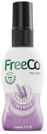 Freeco Anti-Odeur WC (Before You Go) - Spray aux Huiles Essentielles Naturelles. Idéal pour Maison, Bureau, Resto et Voyage. Pack de 1x60ml, Parfum Lavande