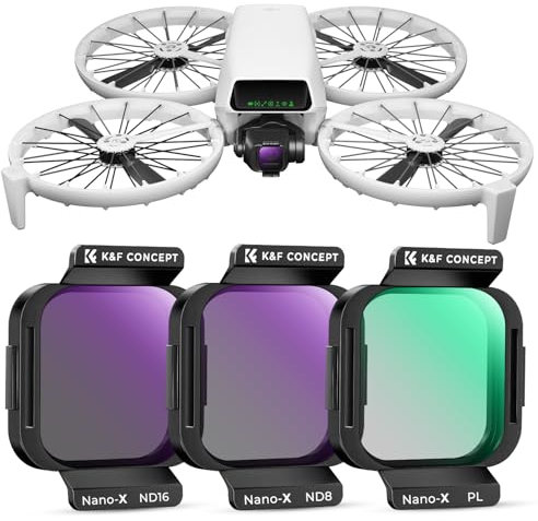 K&F Concept 3-Pack Polarizer ND8 ND16 Filters Compatible with DJI Flip, ND PL Filter Optical Glass with 28-layer Coating